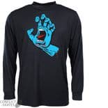 SANTA CRUZ "Screaming Hand" Skateboard LS T-Shirt BLACK S M L XL 2X Long Sleeve