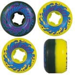 SANTA CRUZ "Slime Ball Double Take" Skateboard Wheels 53mm 97a YELLOW/BLACK Slimeballs