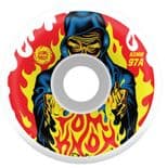 SANTA CRUZ "Slime Ball - Knox Vomits" Skateboard Wheels 60mm 97a WHITE 1980s Slimeballs