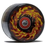 SANTA CRUZ "Slime Ball - OG Flame Light Ups" Skateboard Wheels 66mm 78a + BRONSON Bearings