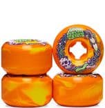 SANTA CRUZ "Slime Balls - Brains Speed Balls" Skateboard Wheels 56mm 99a ORANGE SWIRL