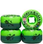 SANTA CRUZ "Slime Balls Double Take - Cafe Vomit" Skateboard Wheels 54mm 95a GREEN/BLACK