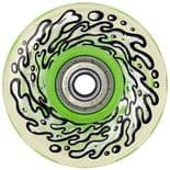 SANTA CRUZ "Slime Balls - OG Slime Light Ups" Skateboard Wheels 60mm 78a inc. Bearings GREEN