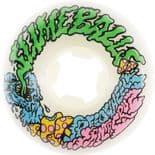 SANTA CRUZ "Slime Balls Vomit Mini II" Skateboard Wheels 53mm 97a WHITE NEON Slimeballs