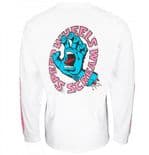 SANTA CRUZ "Speed Wheels Scream" Skateboard Long Sleeve T-Shirt  WHITE XS S M XXL L/S