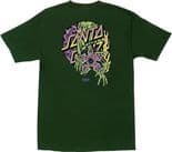 SANTA CRUZ  x STRANGER THINGS "Demogorgon Dot" Skateboard T-Shirt  FOREST GREEN M L XL XXL