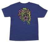SANTA CRUZ  x STRANGER THINGS "Demogorgon Dot" Youth Kids Skateboard T-Shirt COBALT  M L or XL