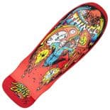 SANTA CRUZ  x STRANGER THINGS "Grabke - Max Melting Clocks" Skateboard Deck 9.7" RED GLOW in DARK