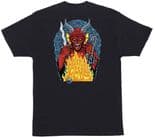 SANTA CRUZ  x STRANGER THINGS "Hellfire Pit" Skateboard T-Shirt  BLACK M L XL
