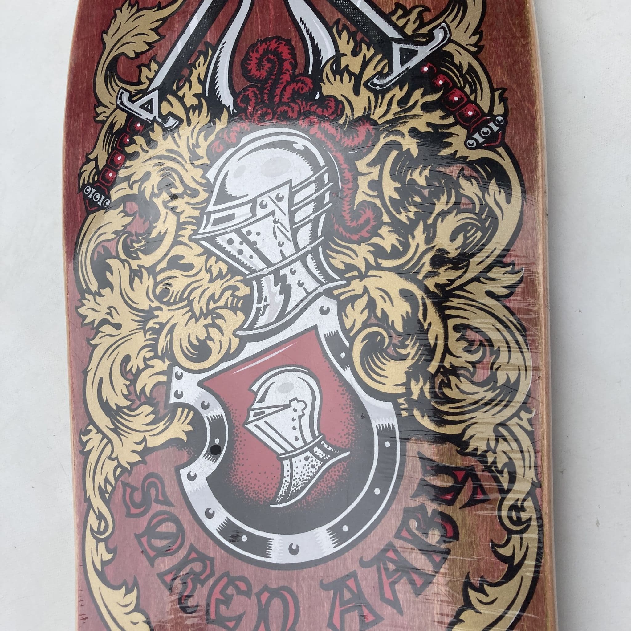 NOS SANTA CRUZ SOREN AABY COAT OF ARMS SKATEBOARD DECK NEW