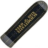 SCHMITT STIX "Yard Stick" Skateboard Deck Old Skool 36" x 9.5" BLACK GOLD Longboard 1986 reissue