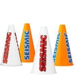 SEISMIC "Slalom Cones" Skateboard Longboard x10 Old Skool Giant Slalom WHITE ORANGE