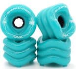 SHARK WHEEL "DNA Formula" Skateboard Wheels  TURQUOISE 72mm 78a Cruise Longboard