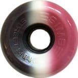 SIMS "Street Snake" 3-Tone Roller Skate wheels 78a BLACK  WHITE & PINK x8  Outdoor