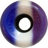 SIMS "Street Snake" 3-Tone Roller Skate wheels 78a PURPLE  WHITE & BLUE x8  Outdoor