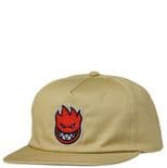 SPITFIRE "Bighead Fill" Embroidered Snapback Cap Skateboard TAN OSFA Adjustable