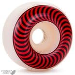 SPITFIRE "Classic" Skateboard Wheels 51mm 99a WHITE / RED Mini Ramp Park Street