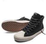STRAYE "Venice" Skateboard Shoes Hi Tops Suede BLACK BONE Trainers Skate High