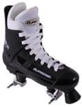 SUPREME "Turbo 33" Quad Roller Skates Boot & Plates NO WHEELS 8 to 12 UK BLACK / WHITE