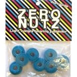 SURE FGRIP "Zero Nutz"  Nylon Axle Nuts Roller Derby Quad  Roller Skates  x8  BLUE 8mm
