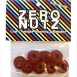 SURE FGRIP "Zero Nutz"  Nylon Axle Nuts Roller Derby Quad  Roller Skates  x8  RED  8mm
