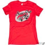 SURE-GRIP "Derby" Girls T-Shirt RED S or L Roller Derby Rollerskate Tee