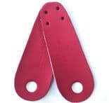 SURE-GRIP "Rebel Leather" Toeguards Roller Derby Quad Skates RED Toe Guards