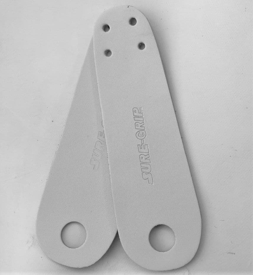 SUREGRIP "Rebel Leather" Toeguards Roller Derby Quad Skates WHITE Toe