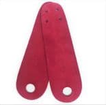 SURE-GRIP "Rebel Suede" Toeguards Roller Derby Quad Skates RED Toe Guards