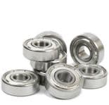 SUSHI "Chrome" ABEC 3 Bearings for Skateboards Set of 8 Longboard Old Skool Cruiser