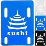 SUSHI "Padoga" Skateboard 1/8" Risers Shock Pads Longboard Clear, Clear Blue or Black PAIR Riser