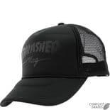 THRASHER "Mag Logo" Skateboard Trucker Cap OSFA Rock Punk Mesh All BLACK