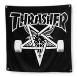 THRASHER MAGAZINE "Skategoat" Skateboard BANNER BLACK 36"  x 36"  Sk8 Goat