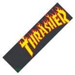 THRASHER  / MOB "Flame Logo" Skateboard Griptape 9" x 33" BLACK / ORANGE  GRIP TAPE