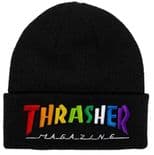 THRASHER "Rainbow Mag" Skateboard Snowboard  Beanie BLACK