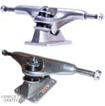 TRACKER "Racetrack S & X"  Skateboard Trucks 139mm 8.0" SILVER Slalom Carve Pair