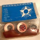TRACKER TRUCKS "Coper" NOS Skateboard SixTrack 80s RED Original NIP single