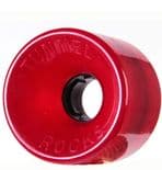 TUNNEL "Rocks" Skateboard Wheels Old Skool 63mm 78a CLEAR RED Pool Park 1970s Reissue