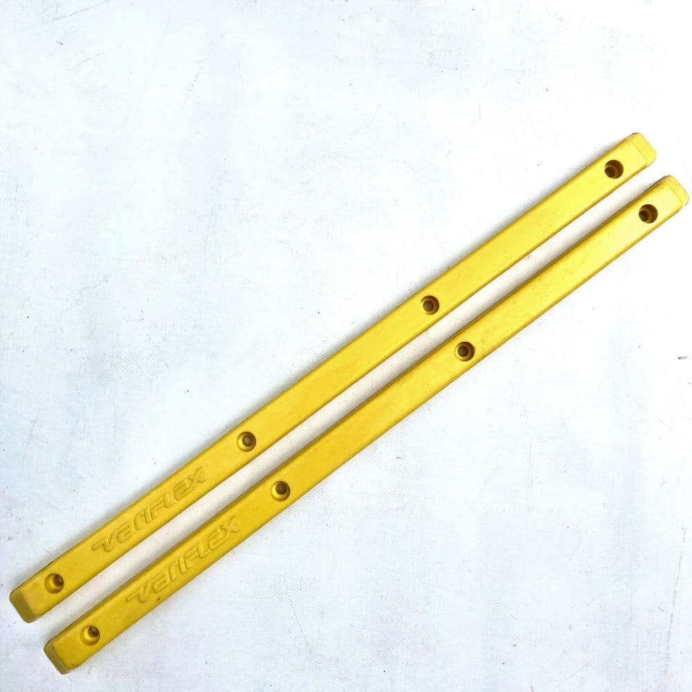 VARIFLEX "Hollow" NOS Skateboard Rails YELLOW Old School 14 5" Original