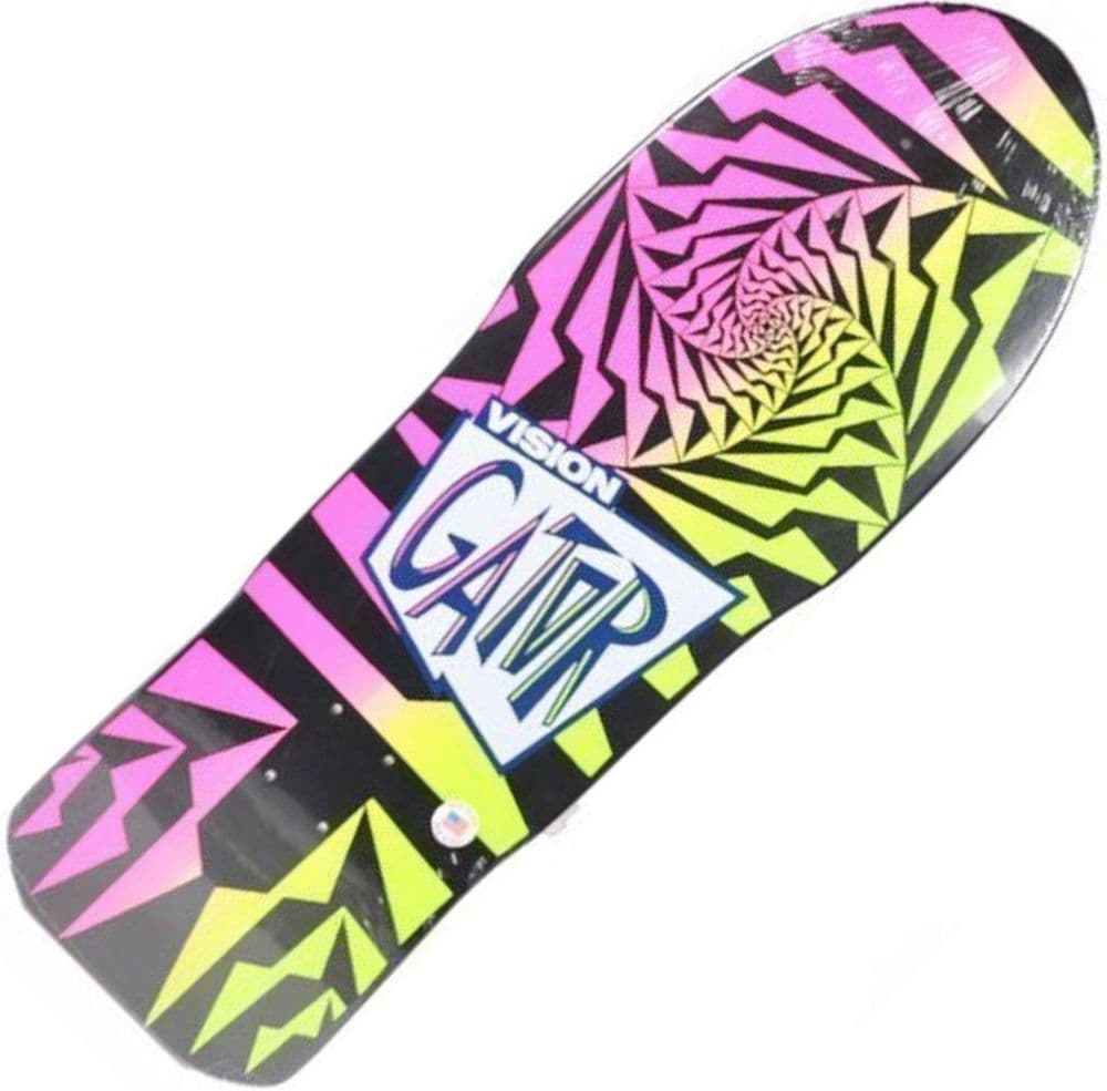 VISION "Gator 2" Mark Rogowski Skateboard Deck 10" x 30" BLACK FADE Old Skool OG Concave