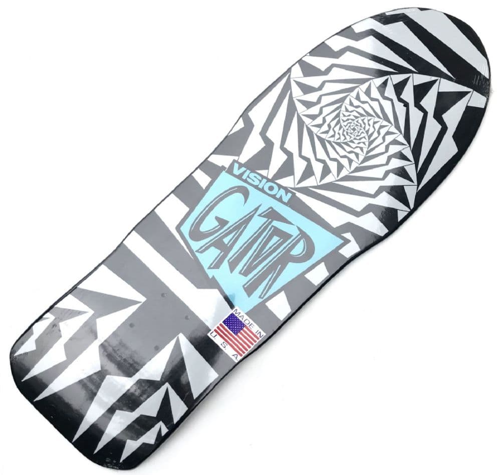 VISION "Gator 2" Mark Rogowski Skateboard Deck 10" x 30" BLACK WHITE Old Skool Reissue