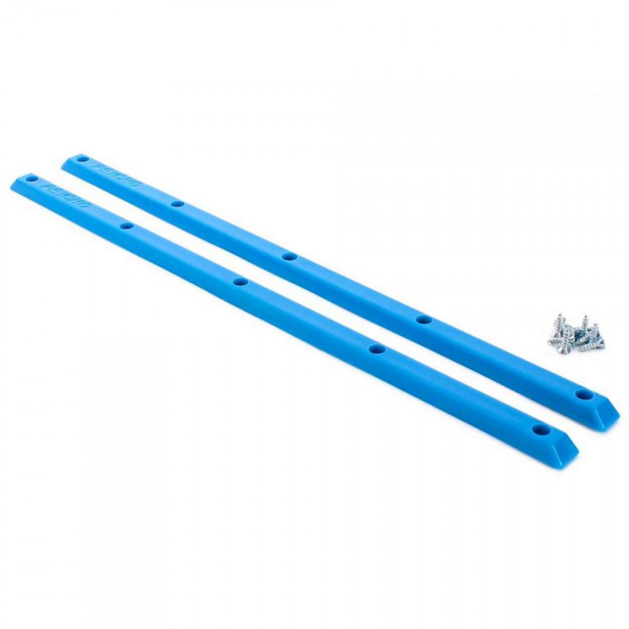VISION "Psycho" Skateboard Rails Pair 14 5" BLUE Slide Bars Grab Ribs