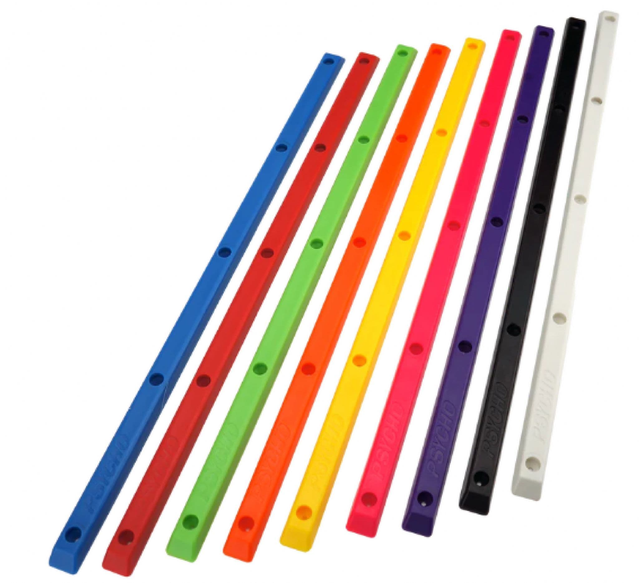 VISION "Psycho" Skateboard Rails Pair 14 5" RED Slide Bars Grab Ribs