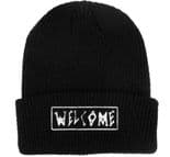 WELCOME SKATEBOARDS "Scrawl Logo" Skateboard Snowboard Wooly Hat Beanie BLACK