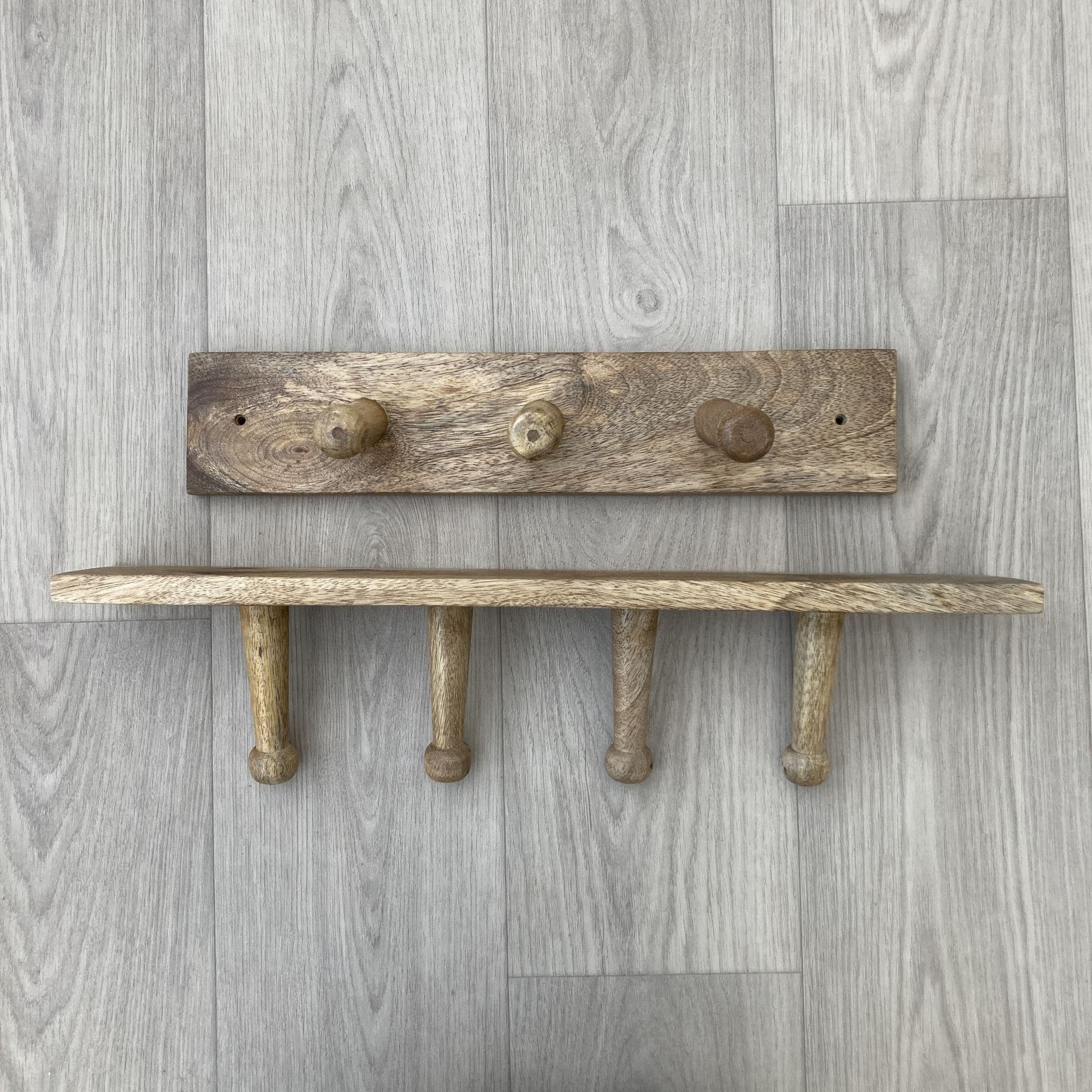 MANGO WOOD PEG COAT RACK - 2 sizes