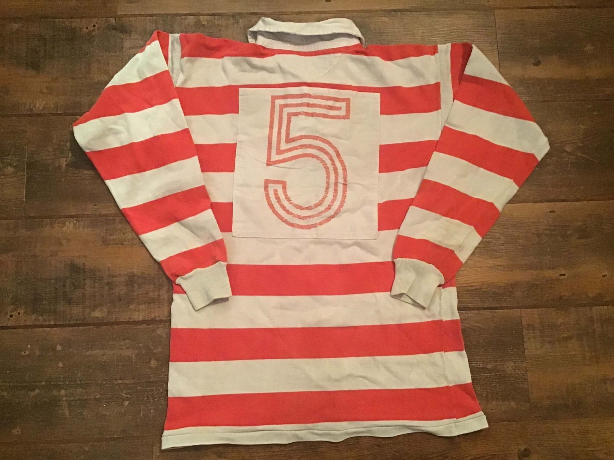 Maillot De Rugby Vintage PIRATES N°19 - Gilbert - Porté Taille XXL - Pièce Unique