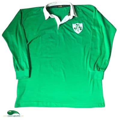 1980 1987 Ireland L/s Rugby Union Shirt 2XL