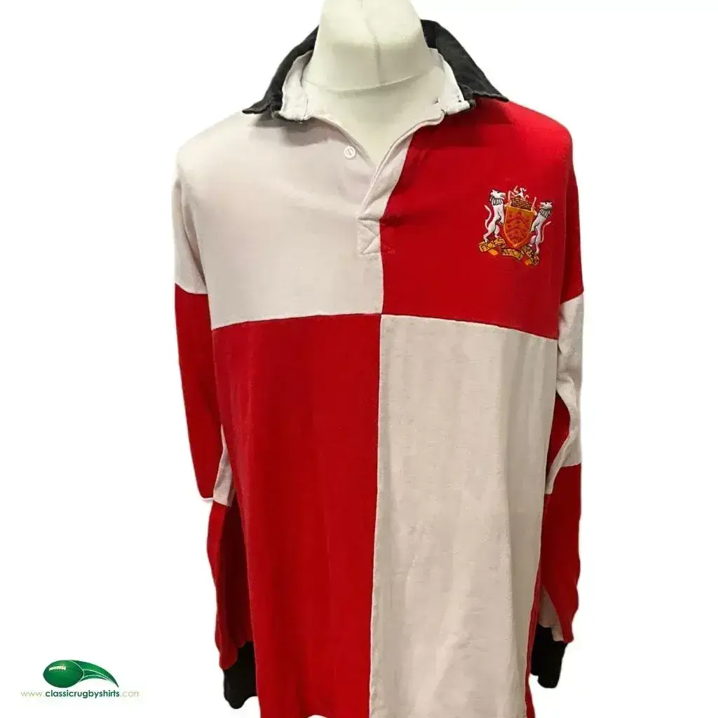 Maillot De Rugby Vintage Gloucester Raging Bull Taille S - Signé ? - Très Bon état