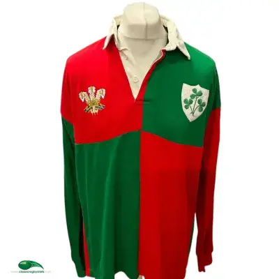 1980s Ireland  and Wales L/s Rugby Union Shirt  Large XL