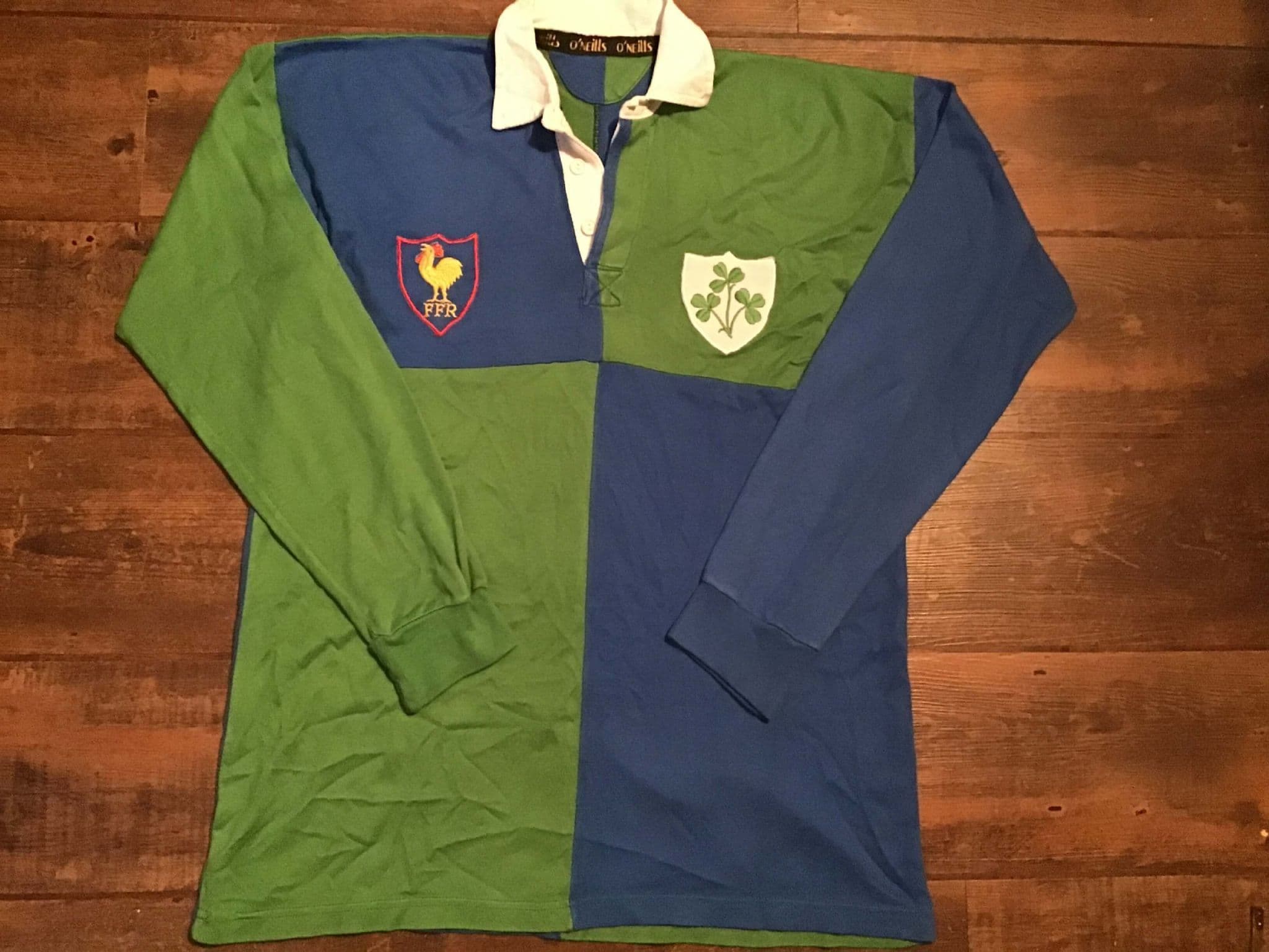 Maillot Rugby Vintage O'Neills – Irlande – Taille XL – 6 Nations France Angleterre